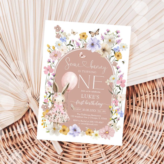 Invitation d'anniversaire pour un premier annivers (Créateur téléchargé)