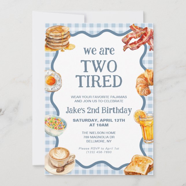 Invitation d'anniversaire pour un réveil matinal d (Devant)