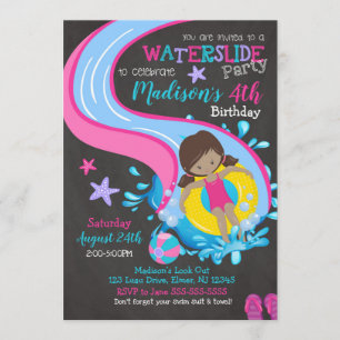 Invitation d'anniversaire pour un toboggan / Fête