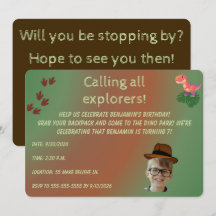 Invitation d'anniversaire pour une aventure de din