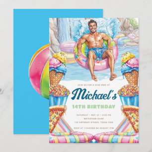 Invitation d'anniversaire pour une fête adolescent