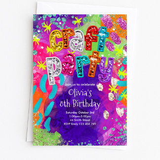 Invitation d'anniversaire pour une fête artisanale