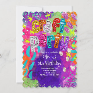 Invitation d'anniversaire pour une fête artisanale