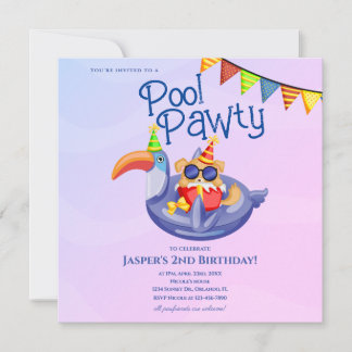 Invitation d'anniversaire pour une fête au bord de