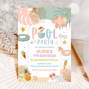 Invitation d'anniversaire pour une fête au bord de