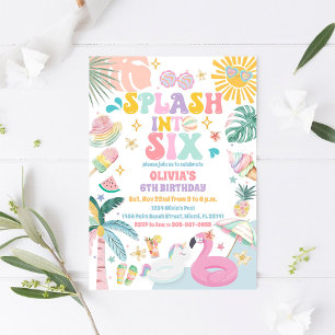 Invitation d'anniversaire pour une fête au bord de