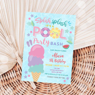 Invitation d'anniversaire pour une fête au bord de