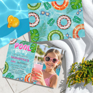 Invitation d'anniversaire pour une fête au bord de