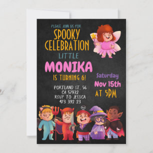 Invitation d'anniversaire pour une fête costumée H