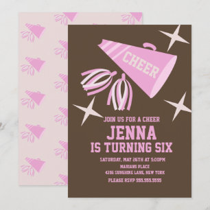 Invitation d'anniversaire pour une fête de cheerle