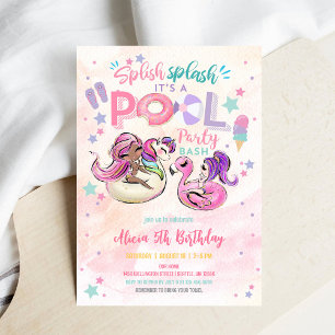Invitation d'anniversaire pour une fête de filles