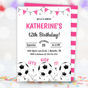 Invitation d'anniversaire pour une fête de footbal