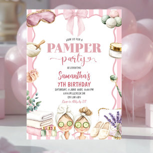 Invitation d'anniversaire pour une fête de pamperi