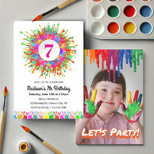 Invitation d'anniversaire pour une fête de peintur