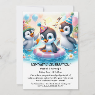 Invitation d'anniversaire pour une fête de piscine