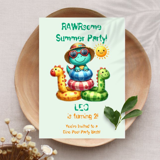 Invitation d'anniversaire pour une fête de piscine (Créateur téléchargé)