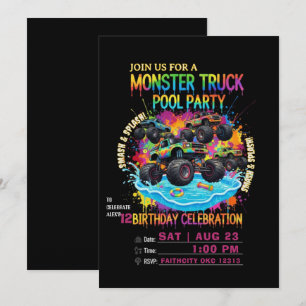 Invitation d'anniversaire pour une fête de piscine