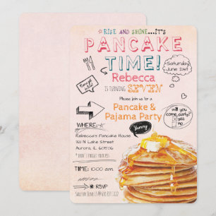 Invitation d'anniversaire pour une fête de pyjama