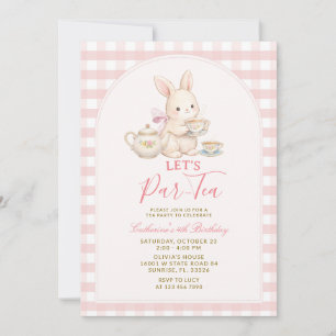 Invitation d'anniversaire pour une fête de thé ave