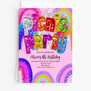 Invitation d'anniversaire pour une fête en pique-n
