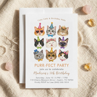 Invitation d'anniversaire pour une fête parfaite a