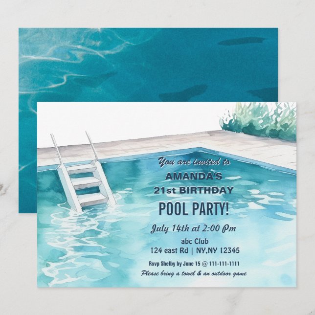 Invitation d'anniversaire pour une fête rustique d (Devant / Derrière)