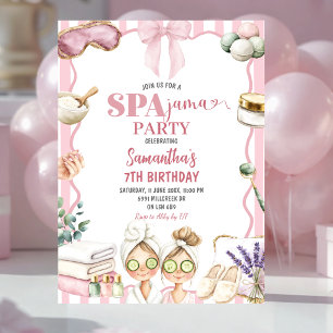 Invitation d'anniversaire pour une fête Spa Thème