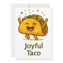 Invitation d'anniversaire pour une fête Taco 'Bout