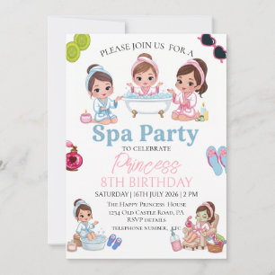 Invitation d'anniversaire pour une fille de 8 ans