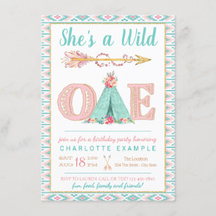 Invitation d'anniversaire pour une fille sauvageon