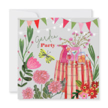 Invitation d'anniversaire pour une garden-party av