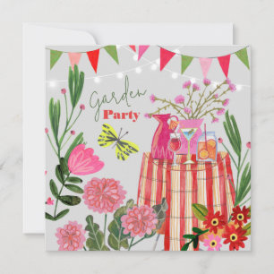 Invitation d'anniversaire pour une garden-party av