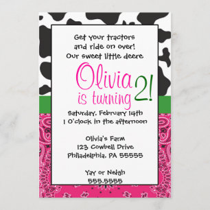 Invitation d'anniversaire pour une paysanne