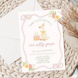 Invitation d'anniversaire pour une petite oie idio
