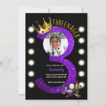 Invitation d'anniversaire pour une princesse MUA d