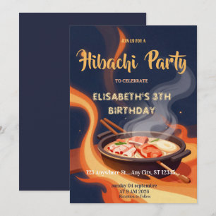 Invitation d'anniversaire pour une soirée de dîner