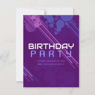 Invitation d'anniversaire pour une soirée house fu
