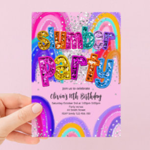 Invitation d'anniversaire pour une soirée pyjama