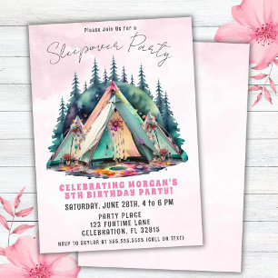 Invitation d'anniversaire pour une soirée pyjama d