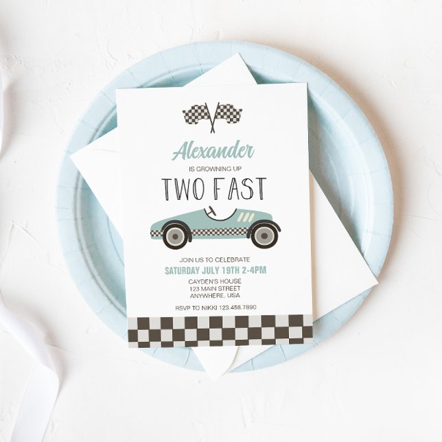 Invitation d'anniversaire pour une voiture de cour (Créateur téléchargé)