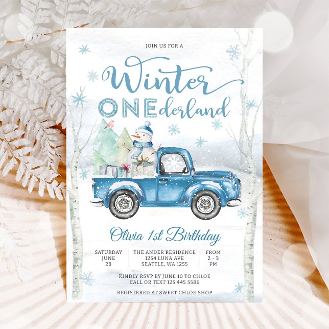 Invitation d'anniversaire pour Winter ONEderland (Créateur téléchargé)
