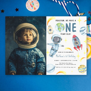 Invitation d'anniversaire premier dans l'espace as