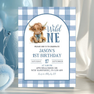 Invitation d'anniversaire premier de taureau génis