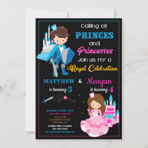 Invitation d'anniversaire Prince et Princesse Doub