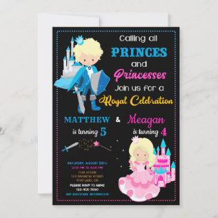 Invitation d'anniversaire Prince et Princesse Doub
