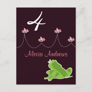 Invitation d'anniversaire - Princesse et grenouill