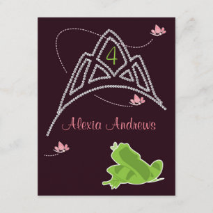 Invitation d'anniversaire - Princesse et grenouill