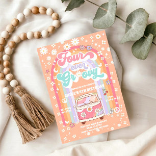 Invitation d'anniversaire Quatre fois super groove