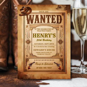 Invitation d'anniversaire recherchée, Adulte Count