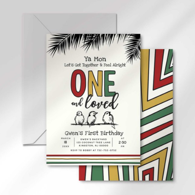 Invitation d'anniversaire reggae pour un premier a (Créateur téléchargé)